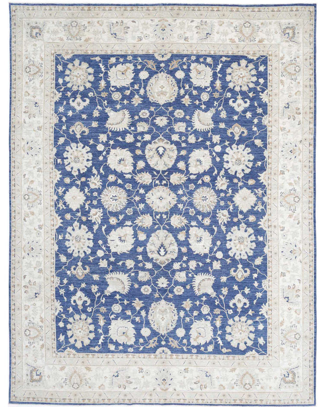 Ziegler 8' 9" X 11' 10" Hand Knotted Wool Rug 8' 9" X 11' 10" (267 X 361) / Blue / Wool