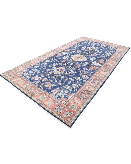 Ziegler 6' 3" X 11' 6" Hand Knotted Wool Rug 6' 3" X 11' 6" (191 X 351) / Blue / Wool