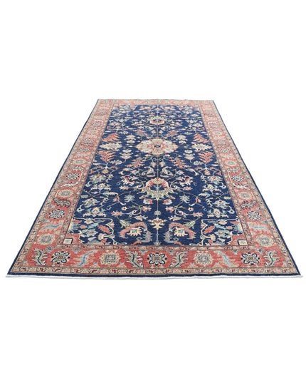 Ziegler 6' 3" X 11' 6" Hand Knotted Wool Rug 6' 3" X 11' 6" (191 X 351) / Blue / Wool
