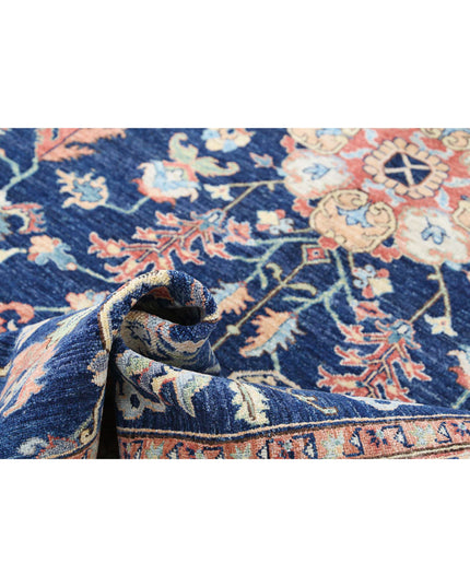 Ziegler 6' 3" X 11' 6" Hand Knotted Wool Rug 6' 3" X 11' 6" (191 X 351) / Blue / Wool