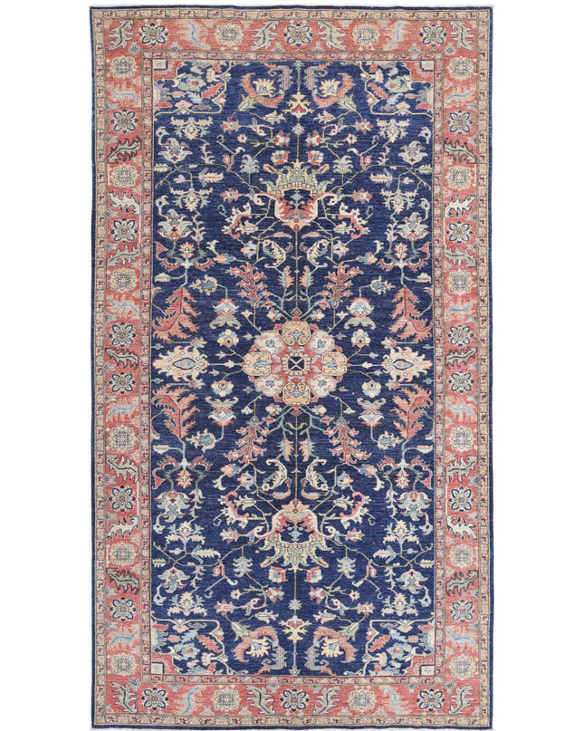 Ziegler 6' 3" X 11' 6" Hand Knotted Wool Rug 6' 3" X 11' 6" (191 X 351) / Blue / Wool