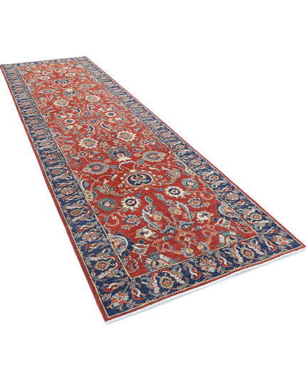 Ziegler 4' 0" X 13' 6" Hand Knotted Wool Rug 4' 0" X 13' 6" (122 X 411) / Red / Wool