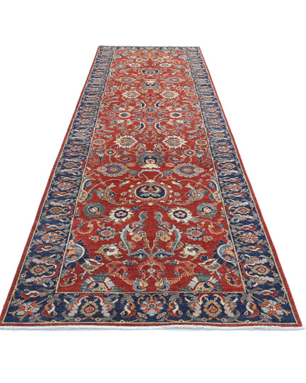 Ziegler 4' 0" X 13' 6" Hand Knotted Wool Rug 4' 0" X 13' 6" (122 X 411) / Red / Wool