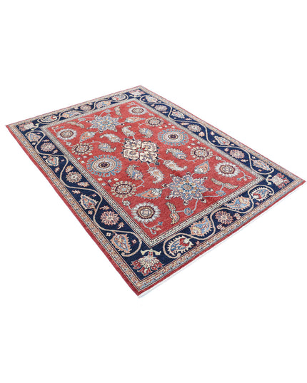 Ziegler 4' 10" X 6' 5" Hand Knotted Wool Rug 4' 10" X 6' 5" (147 X 196) / Red / Wool