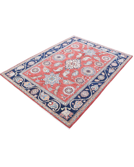 Ziegler 4' 10" X 6' 5" Hand Knotted Wool Rug 4' 10" X 6' 5" (147 X 196) / Red / Wool