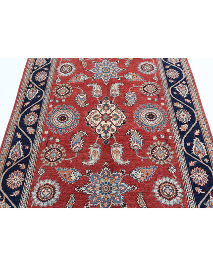 Ziegler 4' 10" X 6' 5" Hand Knotted Wool Rug 4' 10" X 6' 5" (147 X 196) / Red / Wool