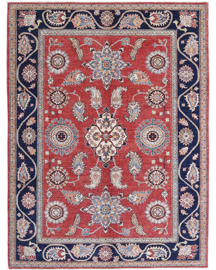 Ziegler 4' 10" X 6' 5" Hand Knotted Wool Rug 4' 10" X 6' 5" (147 X 196) / Red / Wool
