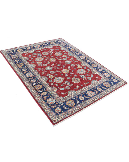 Ziegler 4' 10" X 6' 5" Hand Knotted Wool Rug 4' 10" X 6' 5" (147 X 196) / Red / Wool
