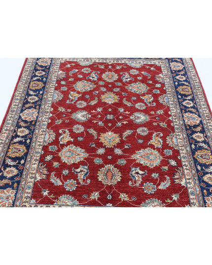 Ziegler 4' 10" X 6' 5" Hand Knotted Wool Rug 4' 10" X 6' 5" (147 X 196) / Red / Wool