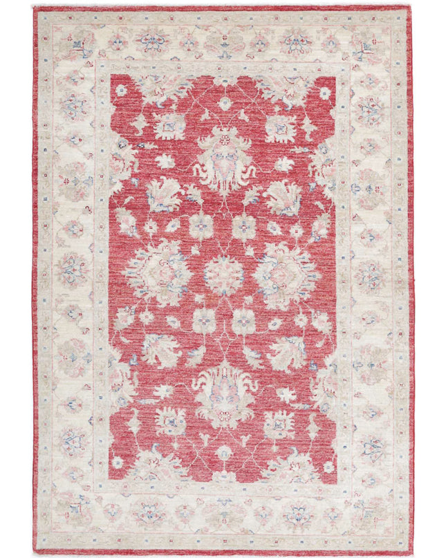 Ziegler 3' 10" X 5' 9" Hand Knotted Wool Rug 3' 10" X 5' 9" (117 X 175) / Red / Wool