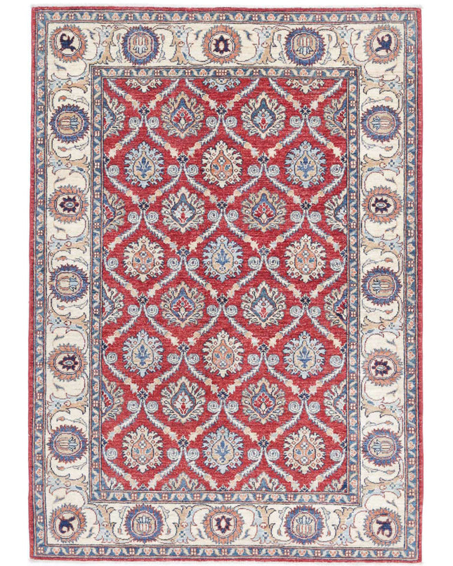 Ziegler 3' 10" X 5' 9" Hand Knotted Wool Rug 3' 10" X 5' 9" (117 X 175) / Red / Wool