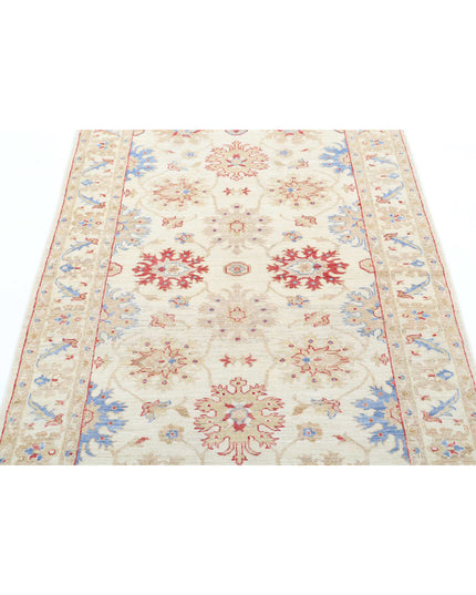 Ziegler 4' 2" X 5' 8" Hand Knotted Wool Rug 4' 2" X 5' 8" (127 X 173) / Ivory / Wool