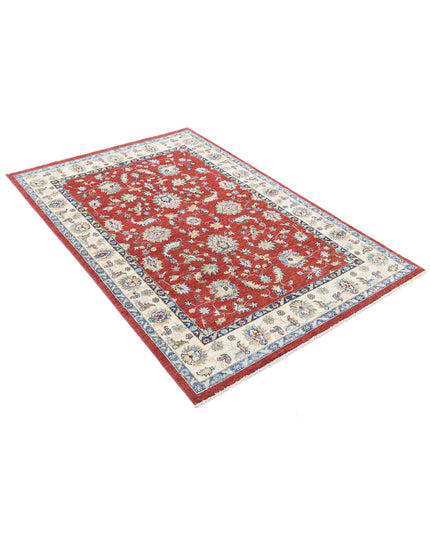 Ziegler 3' 11" X 5' 9" Hand Knotted Wool Rug 3' 11" X 5' 9" (119 X 175) / Red / Wool