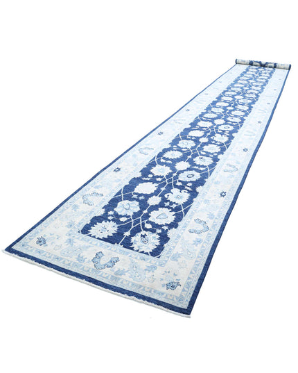 Ziegler 4' 0" X 26' 9" Hand Knotted Wool Rug 4' 0" X 26' 9" (122 X 815) / Blue / Wool