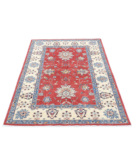 Ziegler 3' 11" X 6' 0" Hand Knotted Wool Rug 3' 11" X 6' 0" (119 X 183) / Red / Wool