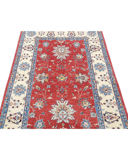 Ziegler 3' 11" X 6' 0" Hand Knotted Wool Rug 3' 11" X 6' 0" (119 X 183) / Red / Wool