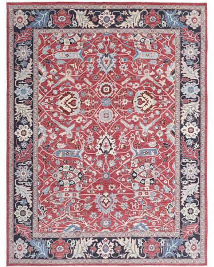 Ziegler 8' 9" X 11' 8" Hand Knotted Wool Rug 8' 9" X 11' 8" (267 X 356) / Red / Wool