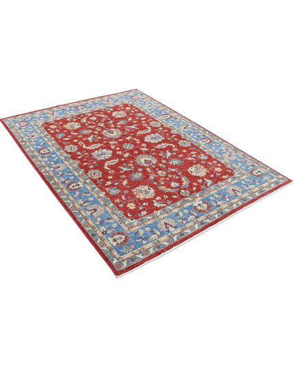 Ziegler 5' 0" X 6' 7" Hand Knotted Wool Rug 5' 0" X 6' 7" (152 X 201) / Red / Wool
