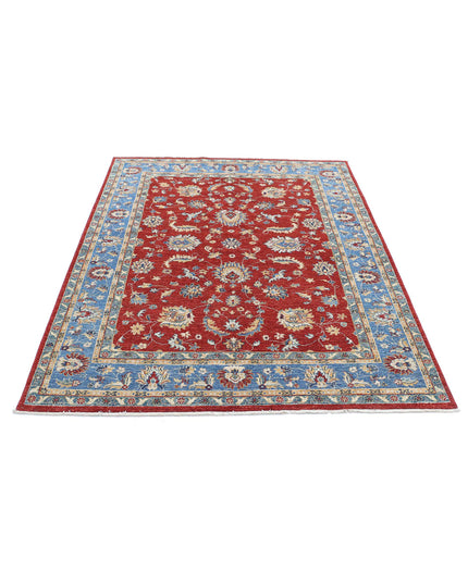 Ziegler 5' 0" X 6' 7" Hand Knotted Wool Rug 5' 0" X 6' 7" (152 X 201) / Red / Wool