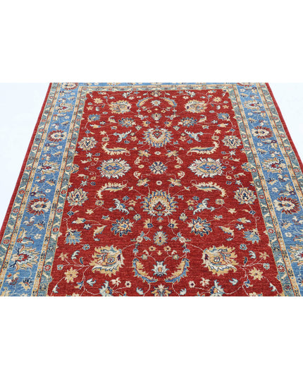 Ziegler 5' 0" X 6' 7" Hand Knotted Wool Rug 5' 0" X 6' 7" (152 X 201) / Red / Wool