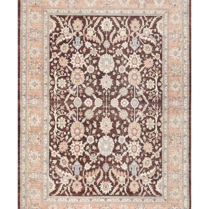 Ziegler 10' 0" X 13' 7" Hand Knotted Wool Rug 10' 0" X 13' 7" (305 X 414) / Brown / Wool