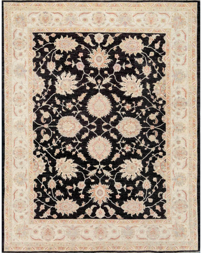 Ziegler 8' 0" X 10' 2" Hand Knotted Wool Rug 8' 0" X 10' 2" (244 X 310) / Black / Wool
