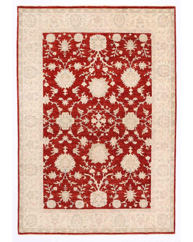Ziegler 5' 5" X 7' 10" Hand Knotted Wool Rug 5' 5" X 7' 10" (165 X 239) / Red / Wool