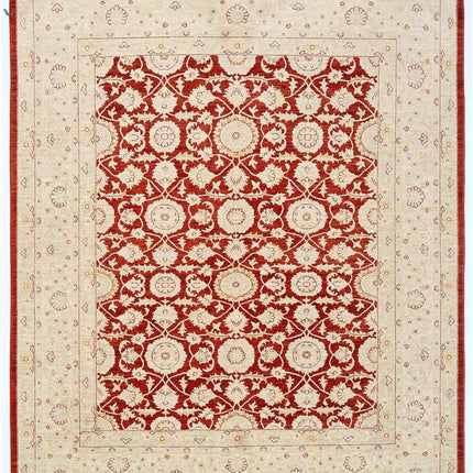 Ziegler 8' 2" X 9' 9" Hand Knotted Wool Rug 8' 2" X 9' 9" (249 X 297) / Red / Wool