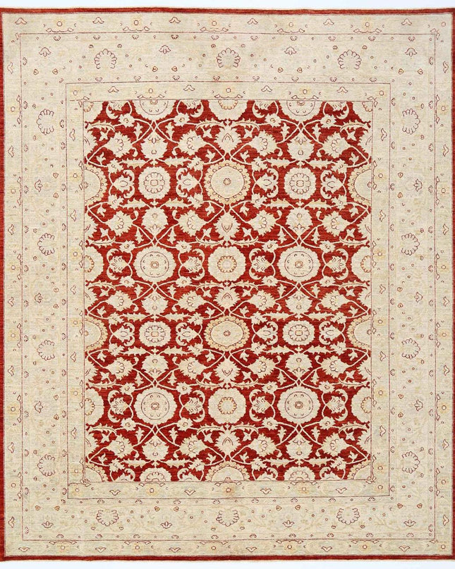Ziegler 8' 2" X 9' 9" Hand Knotted Wool Rug 8' 2" X 9' 9" (249 X 297) / Red / Wool
