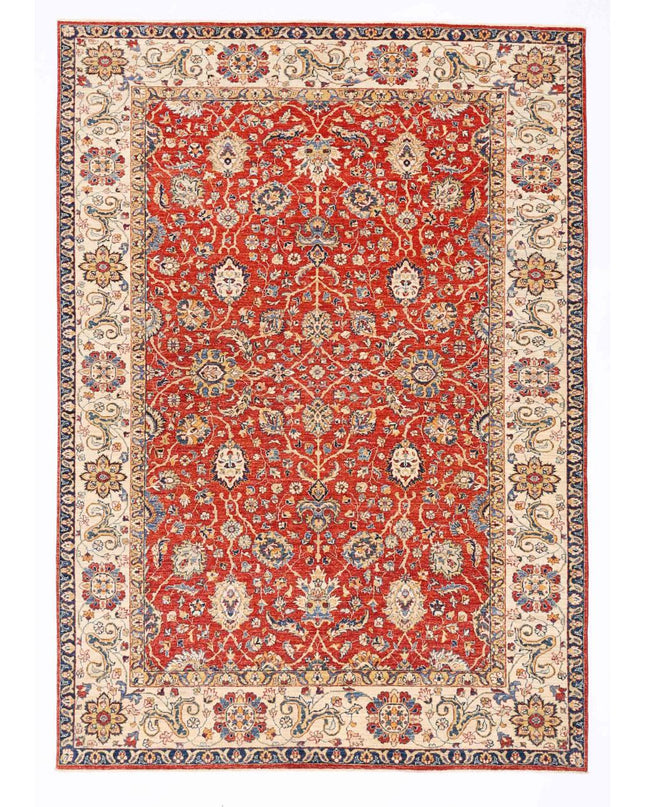 Ziegler 6' 9" X 9' 7" Hand Knotted Wool Rug 6' 9" X 9' 7" (206 X 292) / Red / Wool