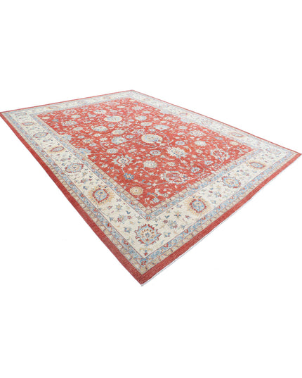 Ziegler 9' 11" X 13' 2" Hand Knotted Wool Rug 9' 11" X 13' 2" (302 X 401) / Red / Wool
