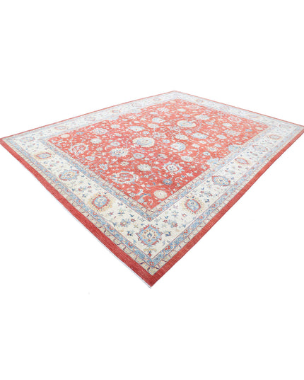 Ziegler 9' 11" X 13' 2" Hand Knotted Wool Rug 9' 11" X 13' 2" (302 X 401) / Red / Wool