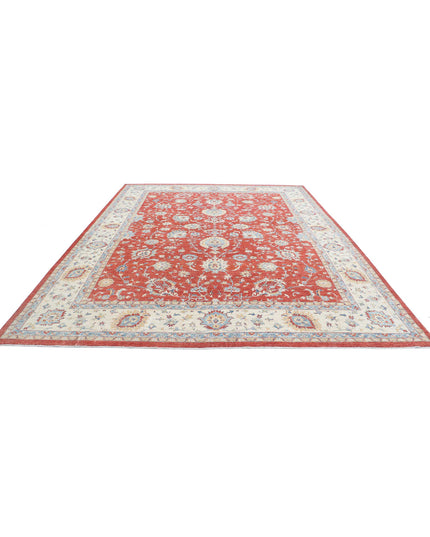 Ziegler 9' 11" X 13' 2" Hand Knotted Wool Rug 9' 11" X 13' 2" (302 X 401) / Red / Wool