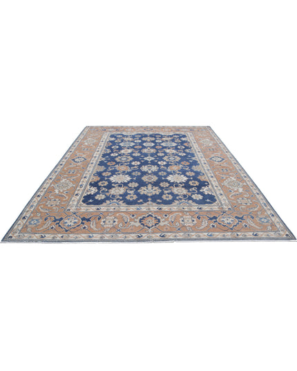 Ziegler 8' 7" X 11' 3" Hand Knotted Wool Rug 8' 7" X 11' 3" (262 X 343) / Blue / Wool