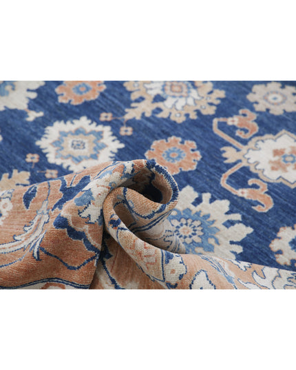Ziegler 8' 7" X 11' 3" Hand Knotted Wool Rug 8' 7" X 11' 3" (262 X 343) / Blue / Wool