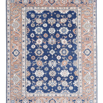 Ziegler 8' 7" X 11' 3" Hand Knotted Wool Rug 8' 7" X 11' 3" (262 X 343) / Blue / Wool