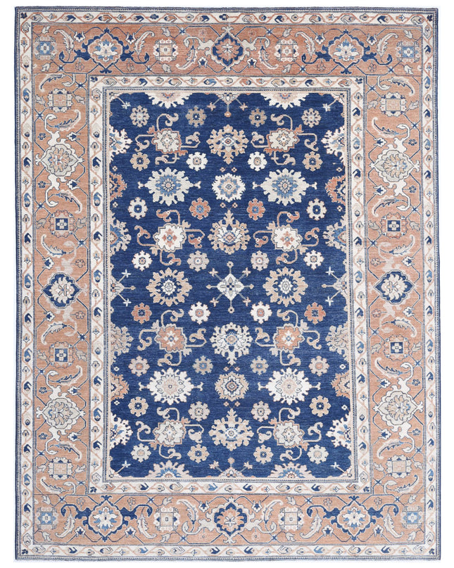 Ziegler 8' 7" X 11' 3" Hand Knotted Wool Rug 8' 7" X 11' 3" (262 X 343) / Blue / Wool