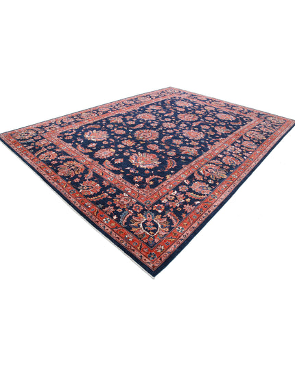 Ziegler 9' 11" X 13' 7" Hand Knotted Wool Rug 9' 11" X 13' 7" (302 X 414) / Blue / Wool