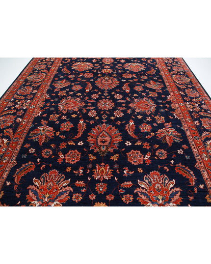 Ziegler 9' 11" X 13' 7" Hand Knotted Wool Rug 9' 11" X 13' 7" (302 X 414) / Blue / Wool