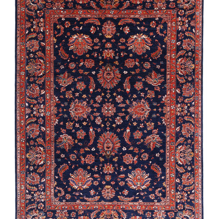 Ziegler 9' 11" X 13' 7" Hand Knotted Wool Rug 9' 11" X 13' 7" (302 X 414) / Blue / Wool