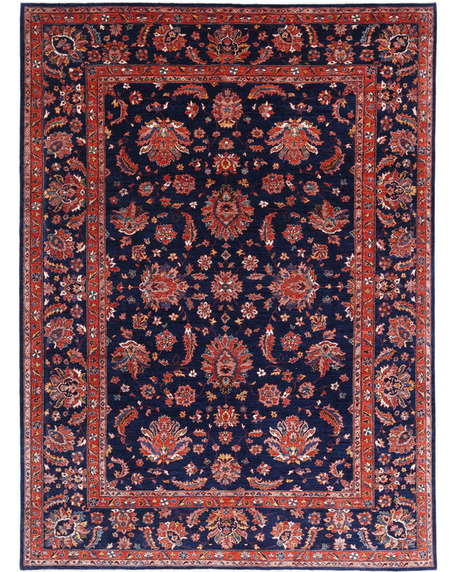 Ziegler 9' 11" X 13' 7" Hand Knotted Wool Rug 9' 11" X 13' 7" (302 X 414) / Blue / Wool