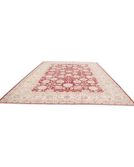 Ziegler 11' 10" X 15' 9" Hand Knotted Wool Rug 11' 10" X 15' 9" (361 X 480) / Red / Wool