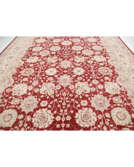 Ziegler 11' 10" X 15' 9" Hand Knotted Wool Rug 11' 10" X 15' 9" (361 X 480) / Red / Wool