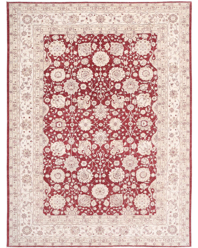 Ziegler 11' 10" X 15' 9" Hand Knotted Wool Rug 11' 10" X 15' 9" (361 X 480) / Red / Wool