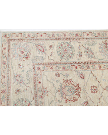 Ziegler 7' 11" X 11' 7" Hand Knotted Wool Rug 7' 11" X 11' 7" (241 X 353) / Ivory / Wool