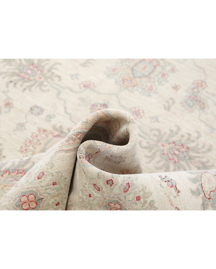 Ziegler 7' 11" X 11' 7" Hand Knotted Wool Rug 7' 11" X 11' 7" (241 X 353) / Ivory / Wool