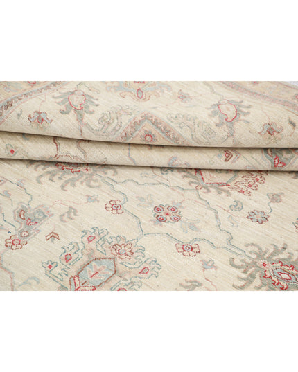 Ziegler 7' 11" X 11' 7" Hand Knotted Wool Rug 7' 11" X 11' 7" (241 X 353) / Ivory / Wool