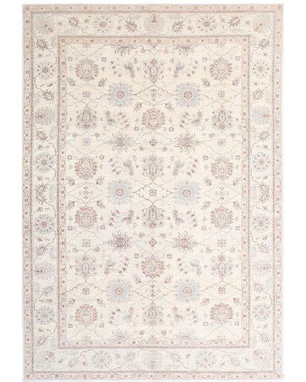 Ziegler 7' 11" X 11' 7" Hand Knotted Wool Rug 7' 11" X 11' 7" (241 X 353) / Ivory / Wool