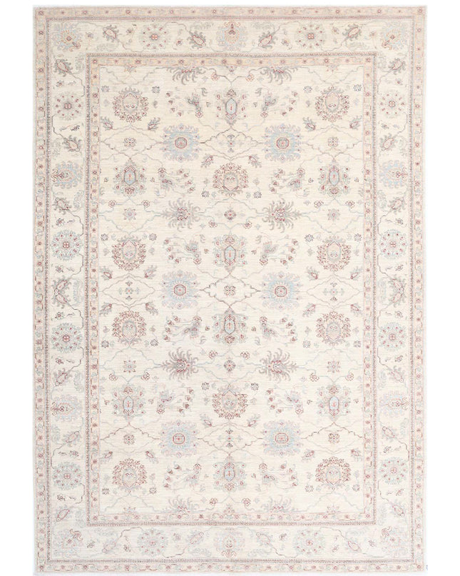 Ziegler 7' 11" X 11' 7" Hand Knotted Wool Rug 7' 11" X 11' 7" (241 X 353) / Ivory / Wool
