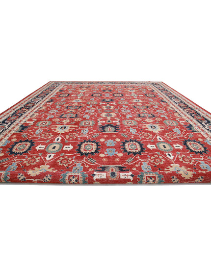 Ziegler 17' 8" X 25' 9" Hand Knotted Wool Rug 17' 8" X 25' 9" (539 X 785) / Red / Wool
